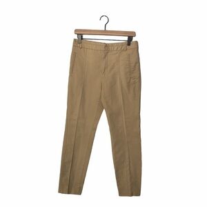 ZARA tan zipper pocket skinny trouser pants